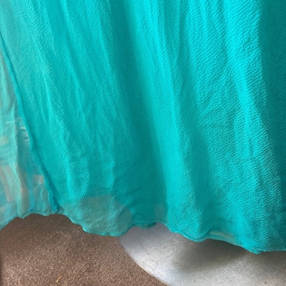 Y2k Turquoise Halter Maxi Dress - Picture 11 of 13